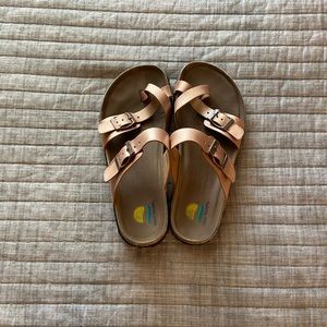 rose gold sandals